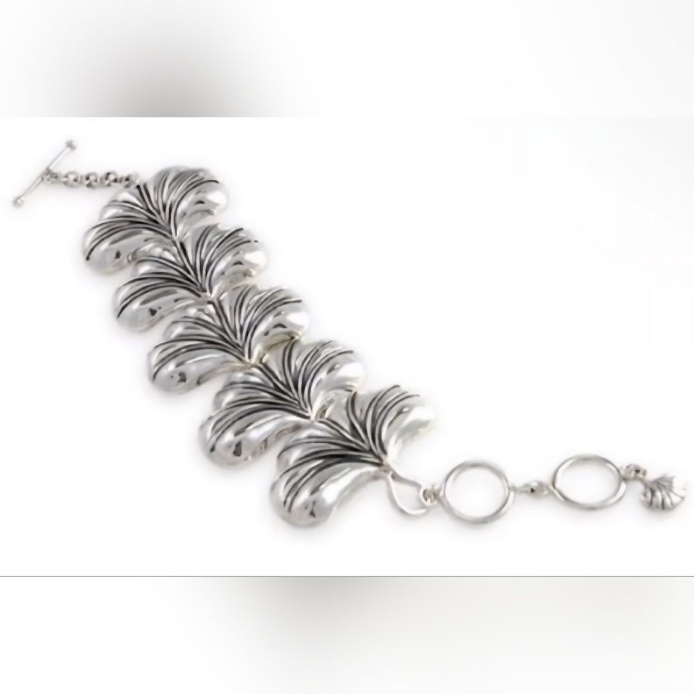 PARADISUS HONOLULU STERLING SILVER GINKGO LEAF BRACELET GORGEOUS HARD TO FIND
